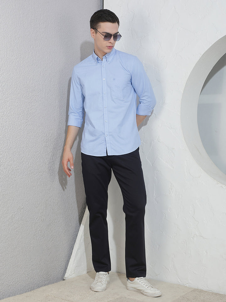 Sky Blue 100% Cotton Shirt