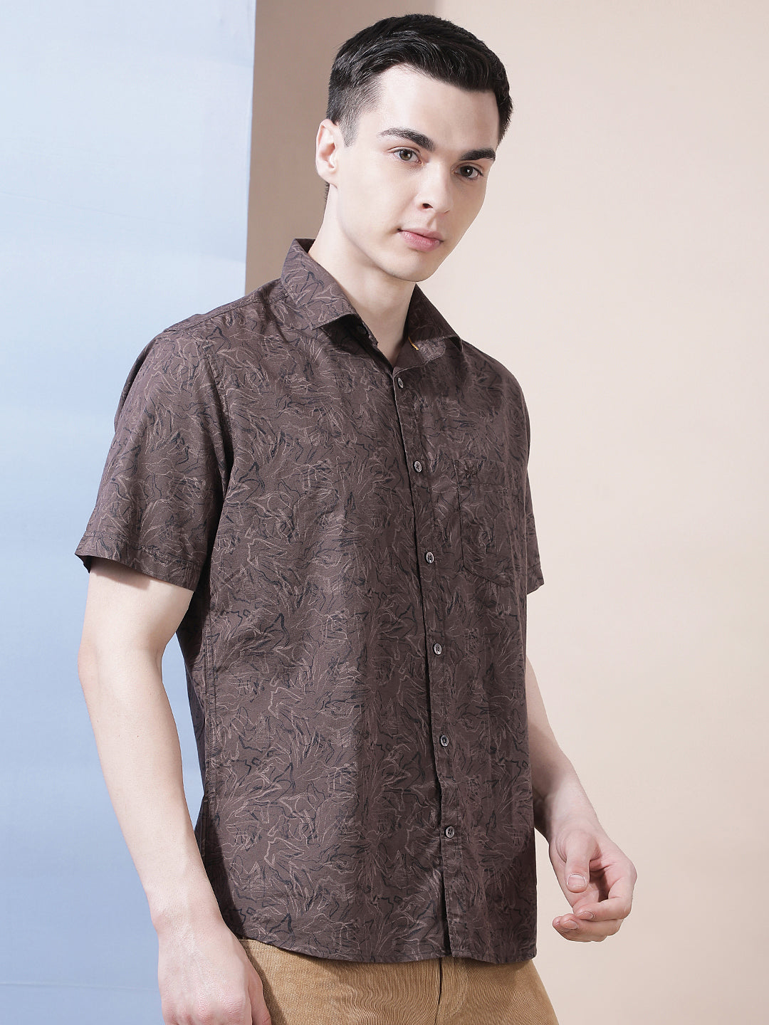Cocoa Brown Printed Shirt