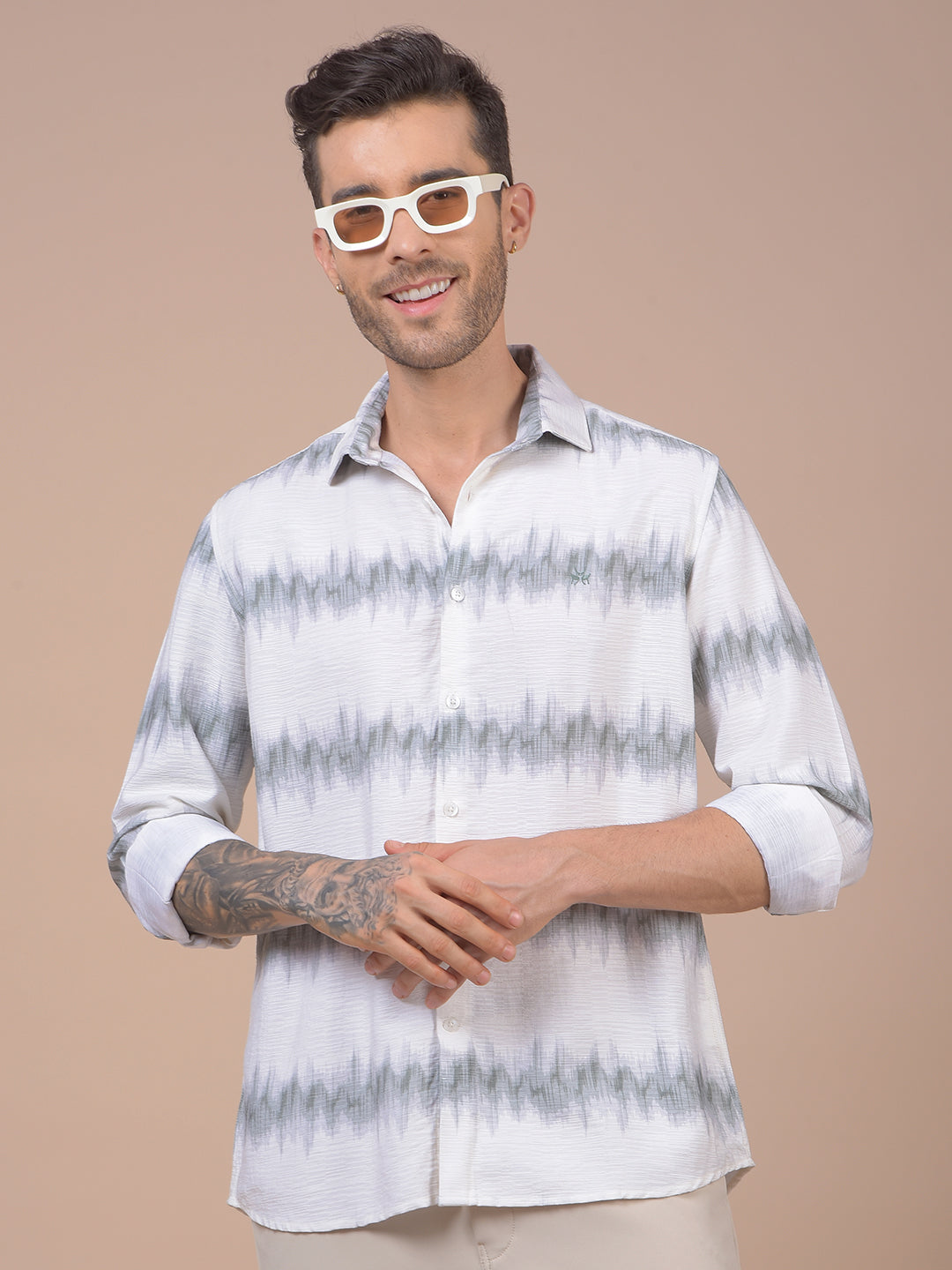 Green Printed Shirt