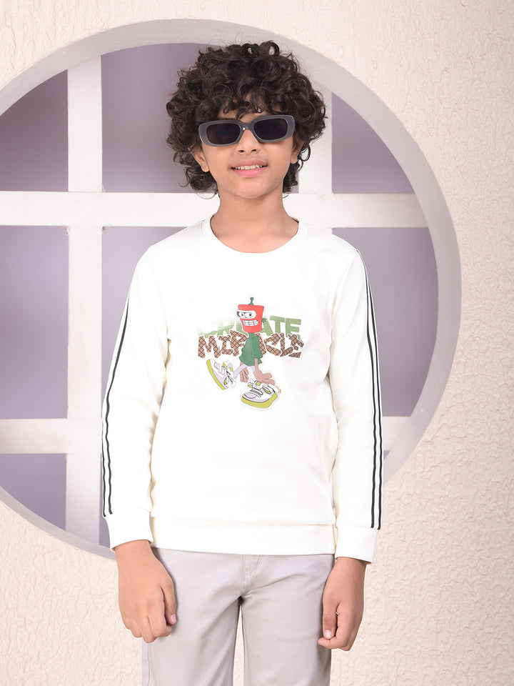 Off White Graphic Print Sweatshirt