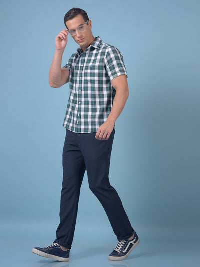 Green Checked 100% Cotton Shirt