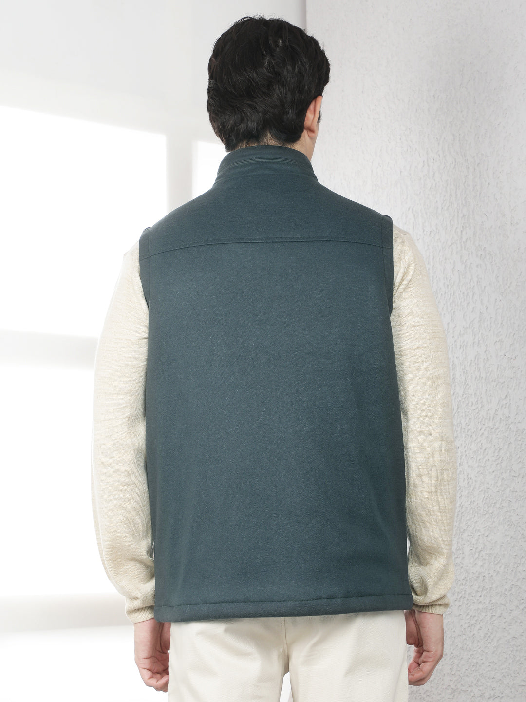 Teal Green Sleeveless Jacket