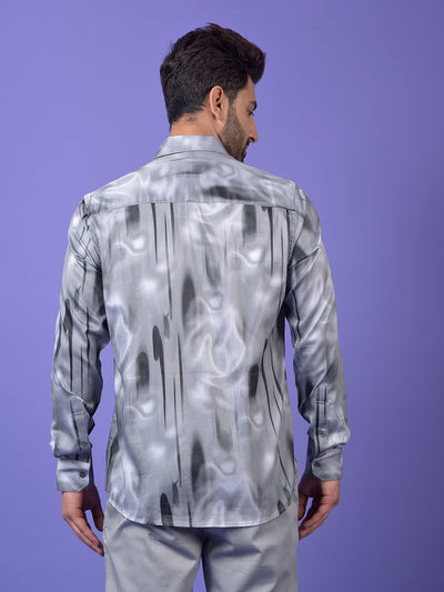 Grey Printed Shirt
