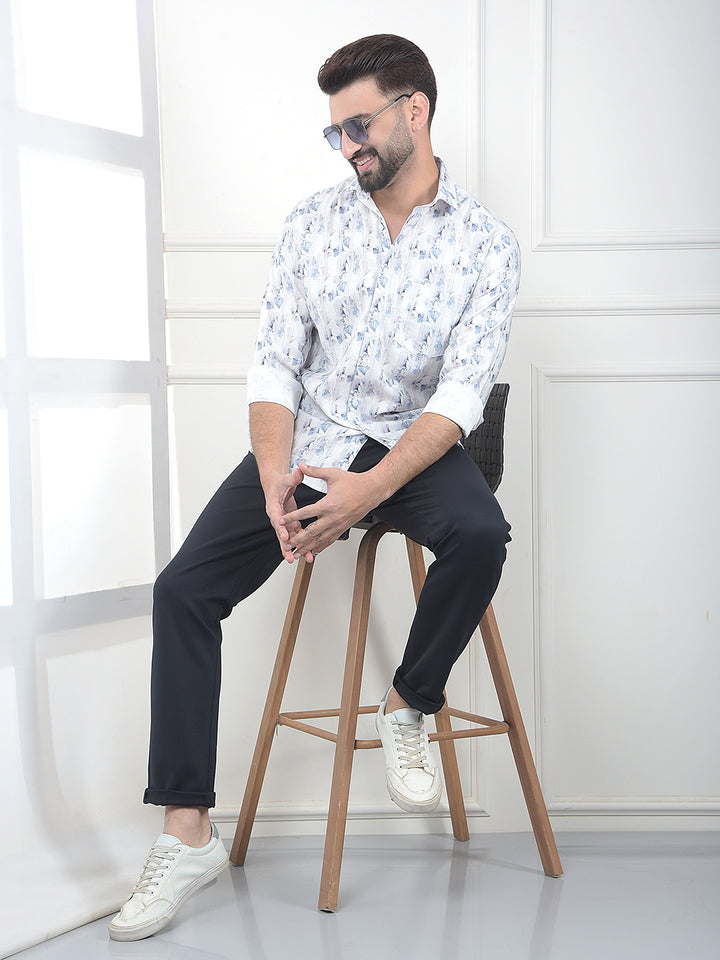 Multi-Color Floral Print Shirt