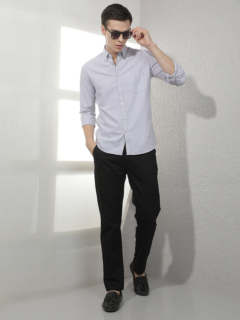 Shadow Straight Black Trousers