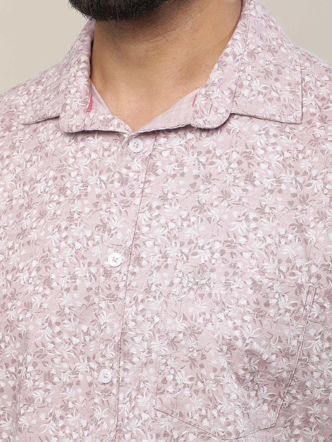 Pink Floral Print Shirt
