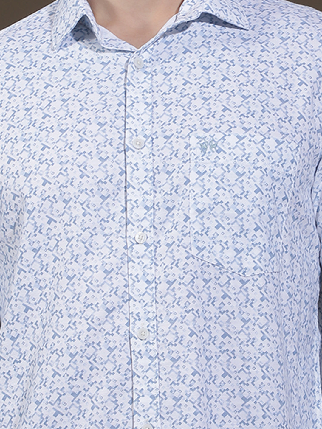 Arctic Blue Printed Shirt
