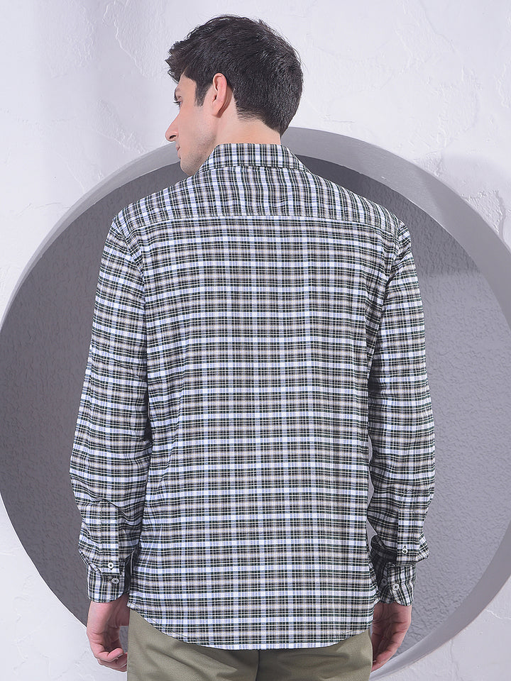 Green Checked 100% Cotton Shirt