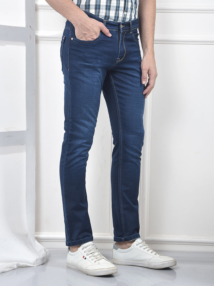 Urbanedge Slim Dark Wash Blue Jeans