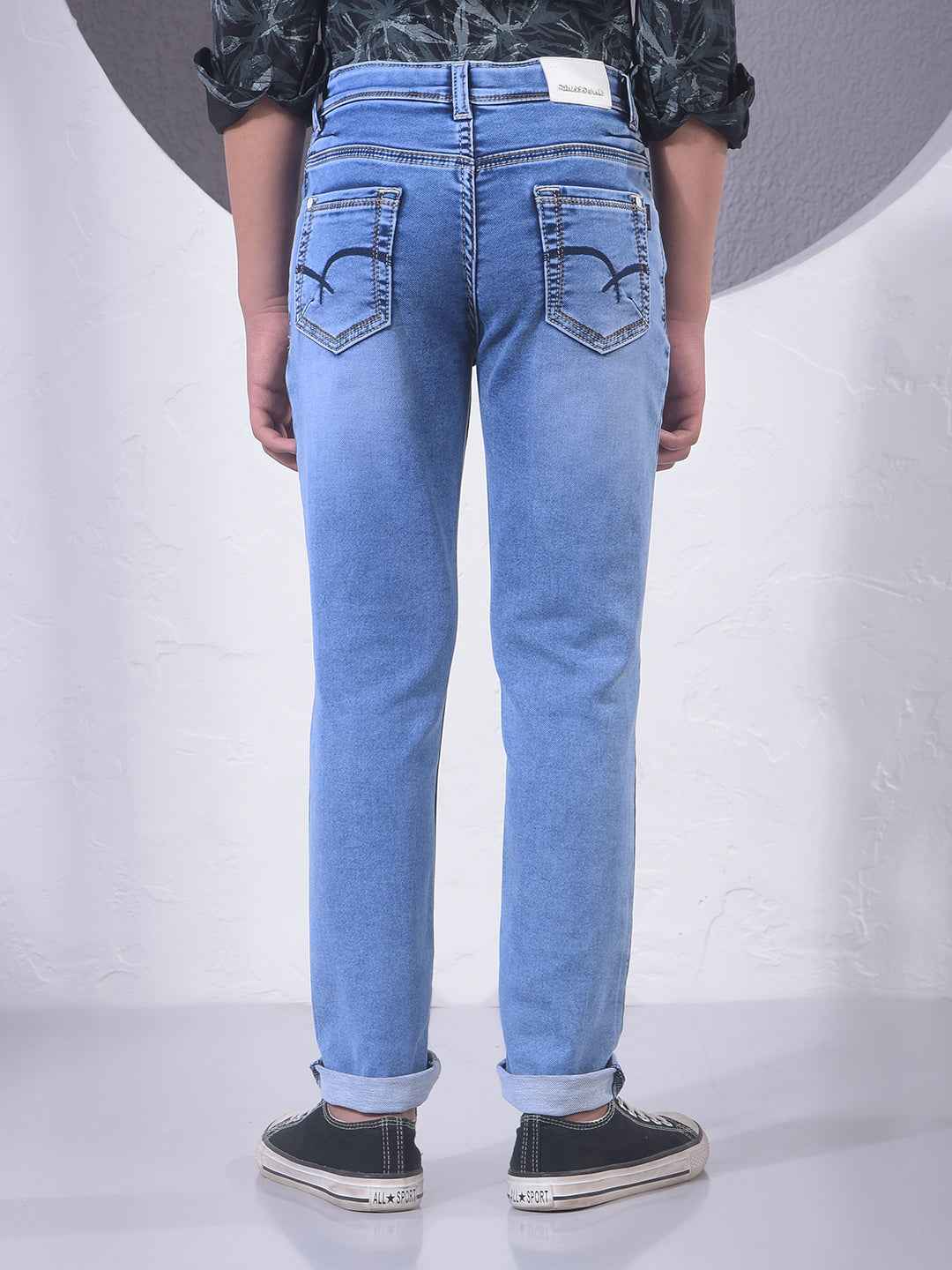 Sleek Blue Chic Jeans