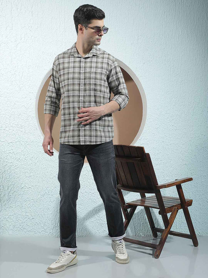 Black Cotton Casual Jeans
