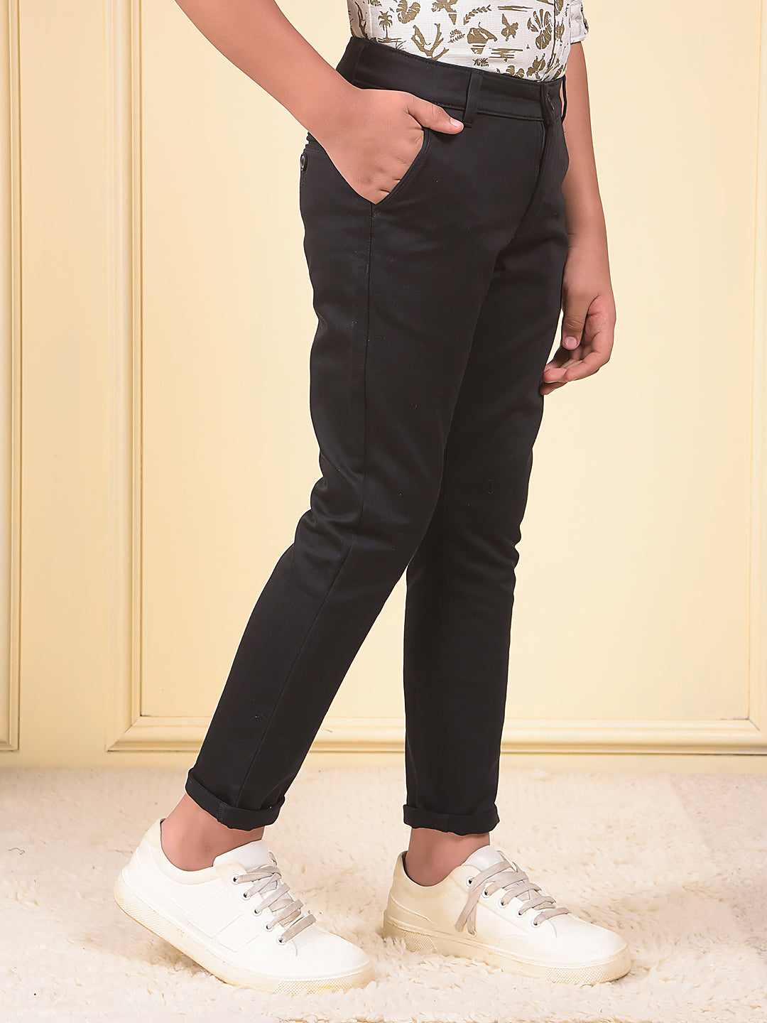 Black Printed Trousers