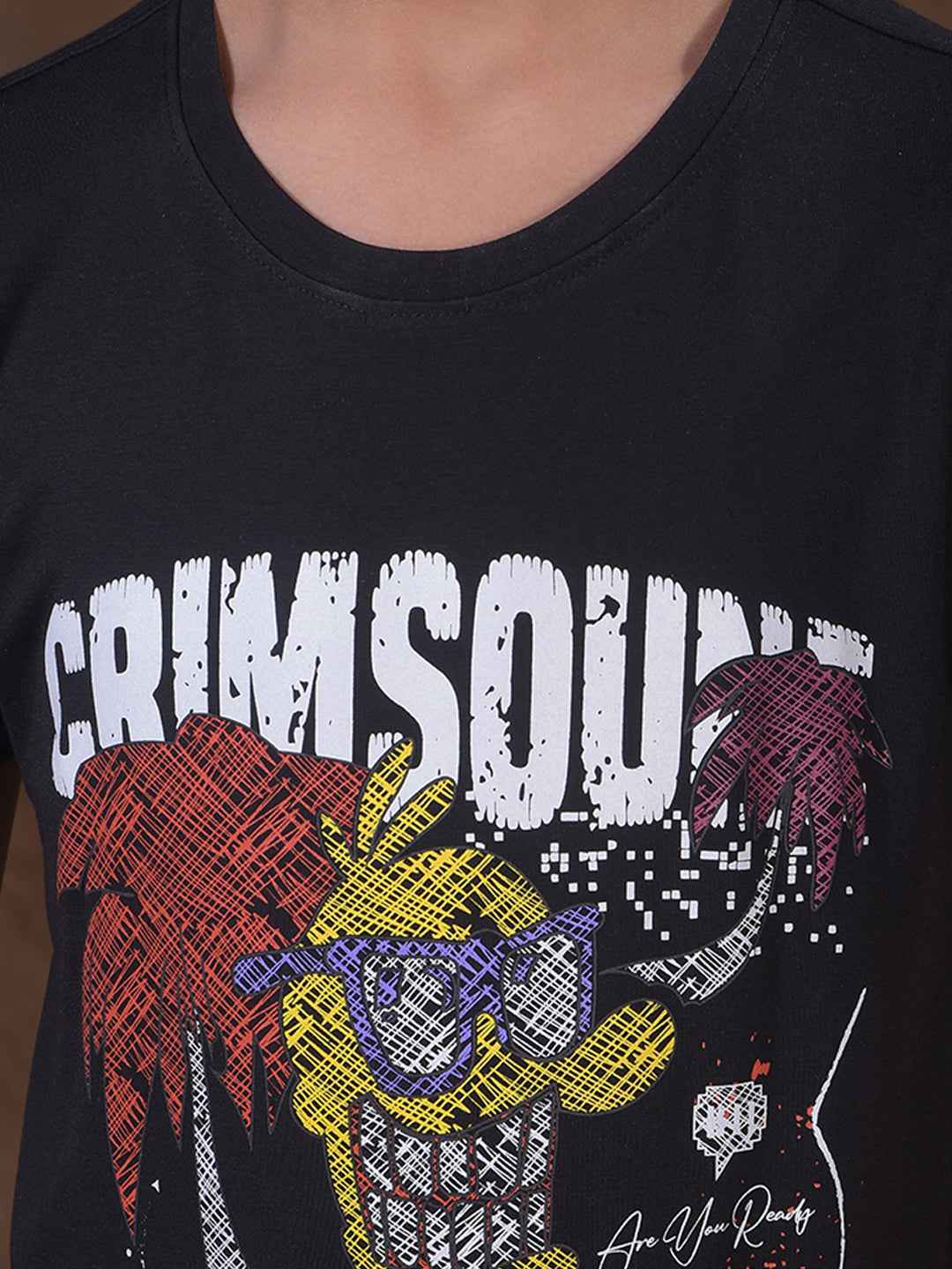 Black Graphic Print T-Shirt
