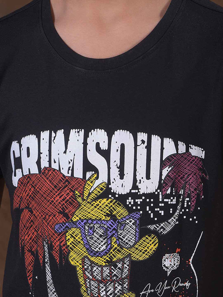 Black Graphic Print T-Shirt