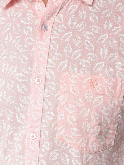 Pink Linen Shirt-Men Shirts-Crimsoune Club
