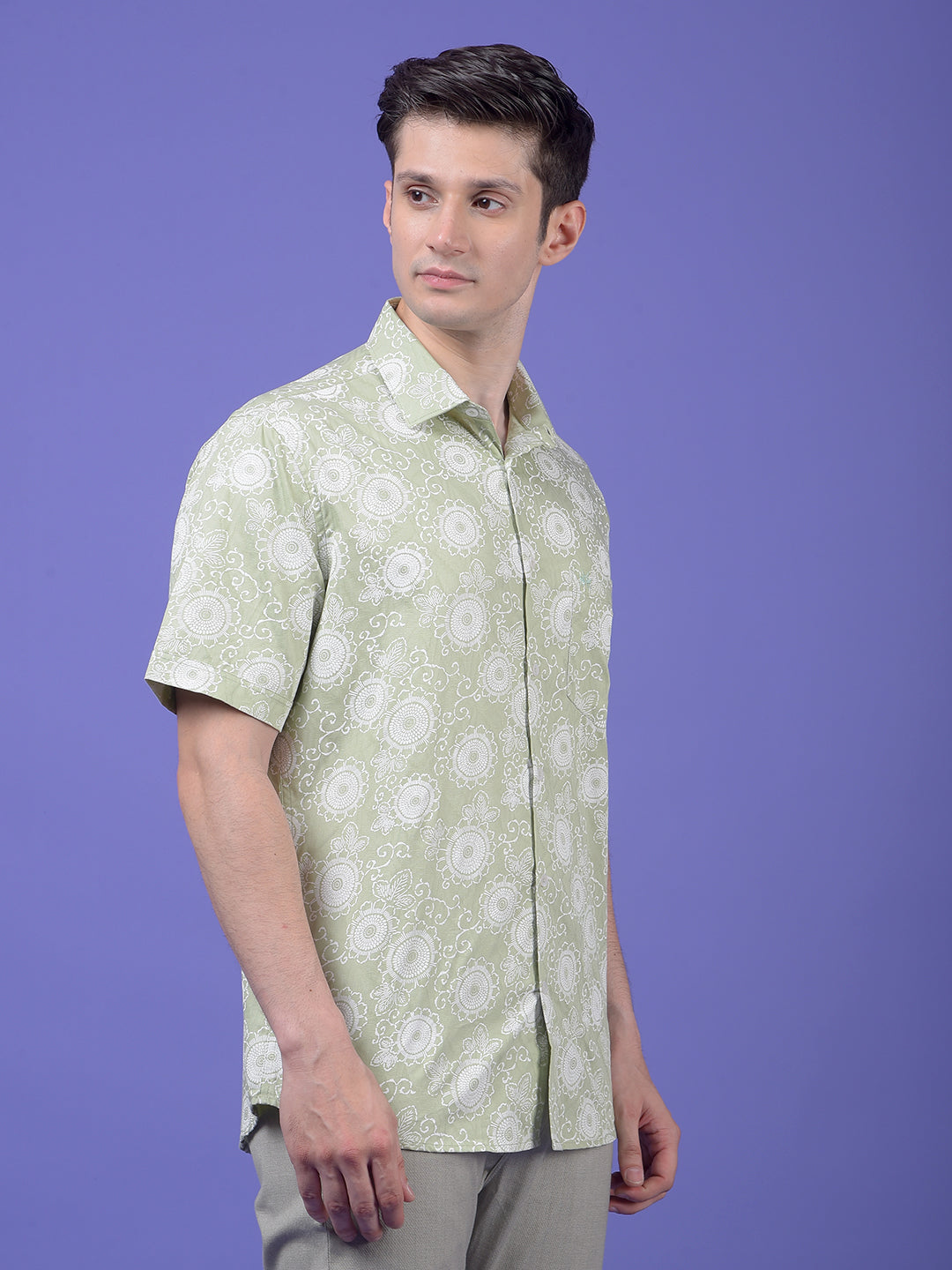 Green Printed Shirt