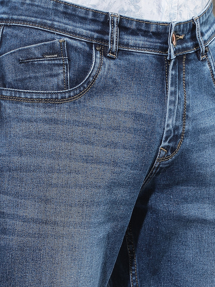 Refined Cobalt Blue Straight Jeans