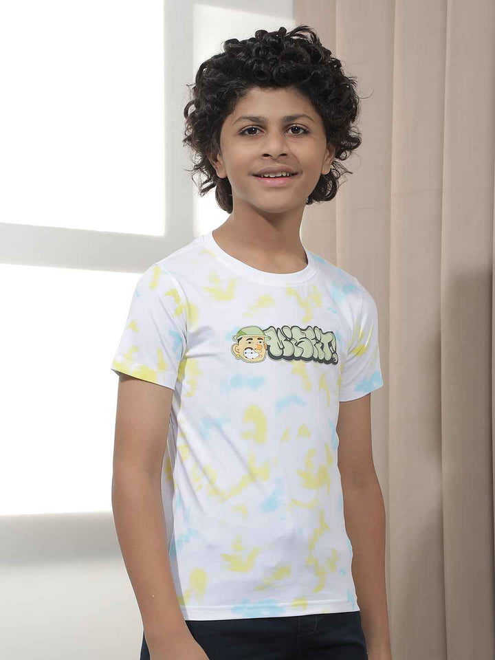 Multi-Color Splash Statement T-Shirt