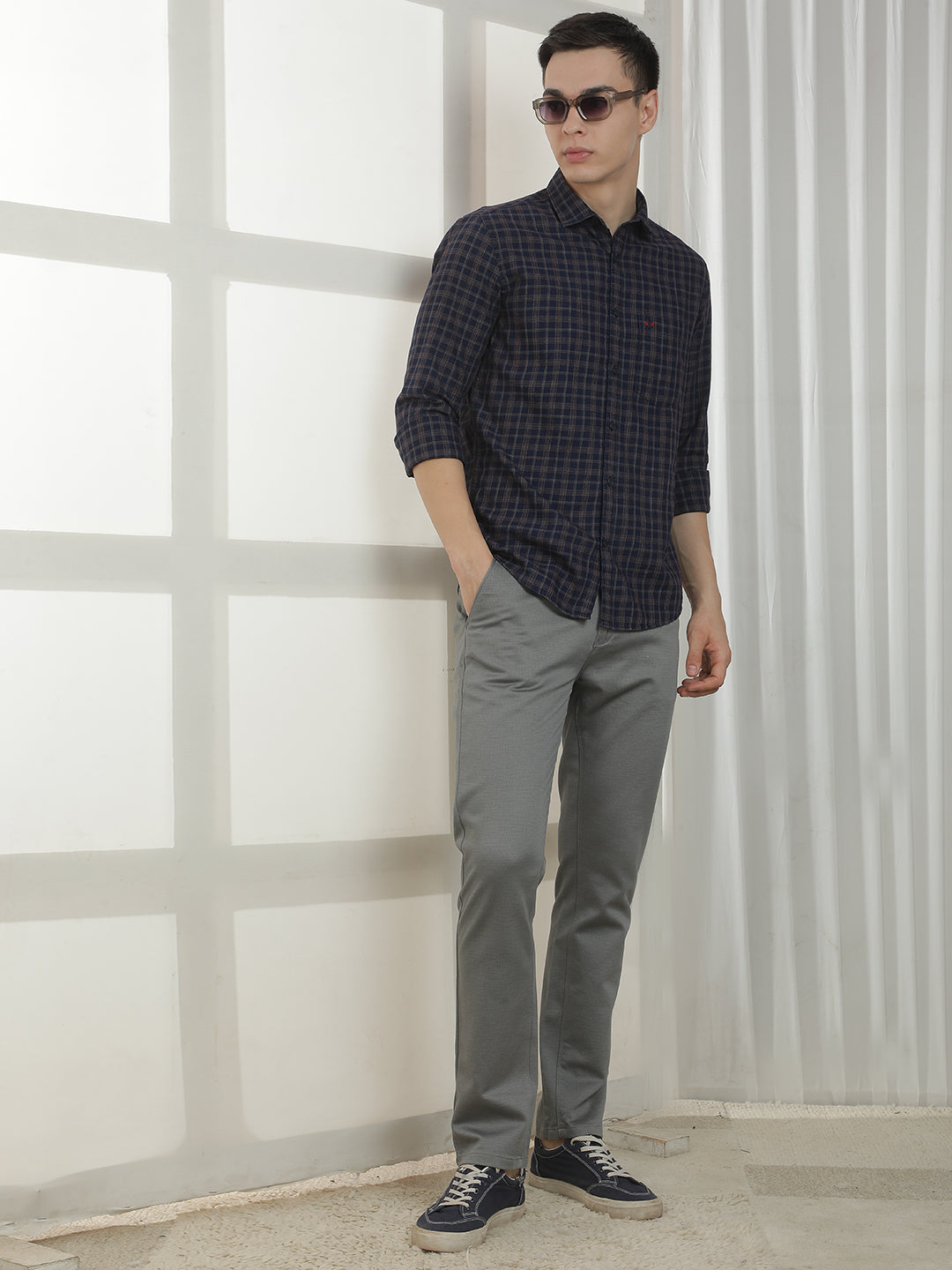Urban Iron Grey Printed Trousers