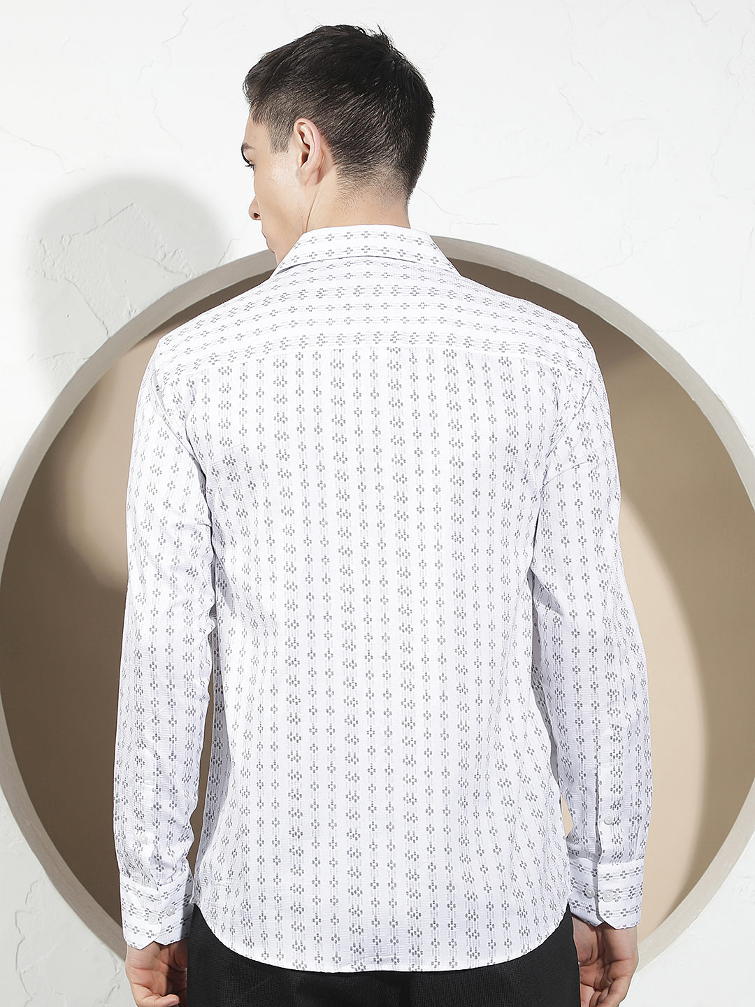 White Printed 100% Cotton Shirt