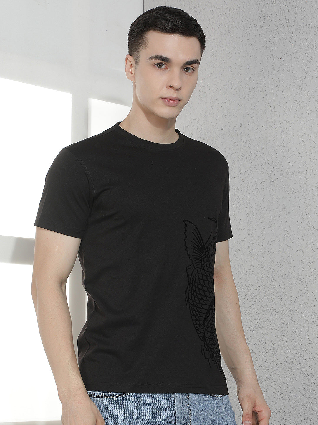 Black Graphic Printed T-Shirt