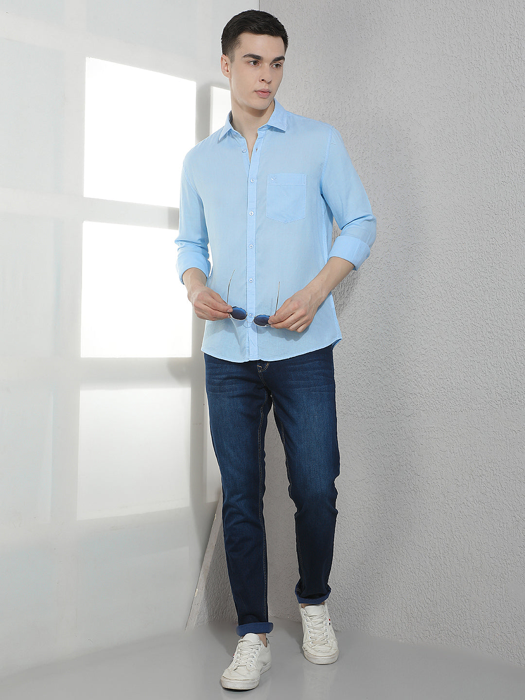 Sky Blue Linen Shirt