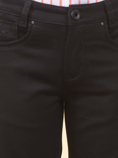 Dreamy Dark Wash Slim Fit Black Jeans
