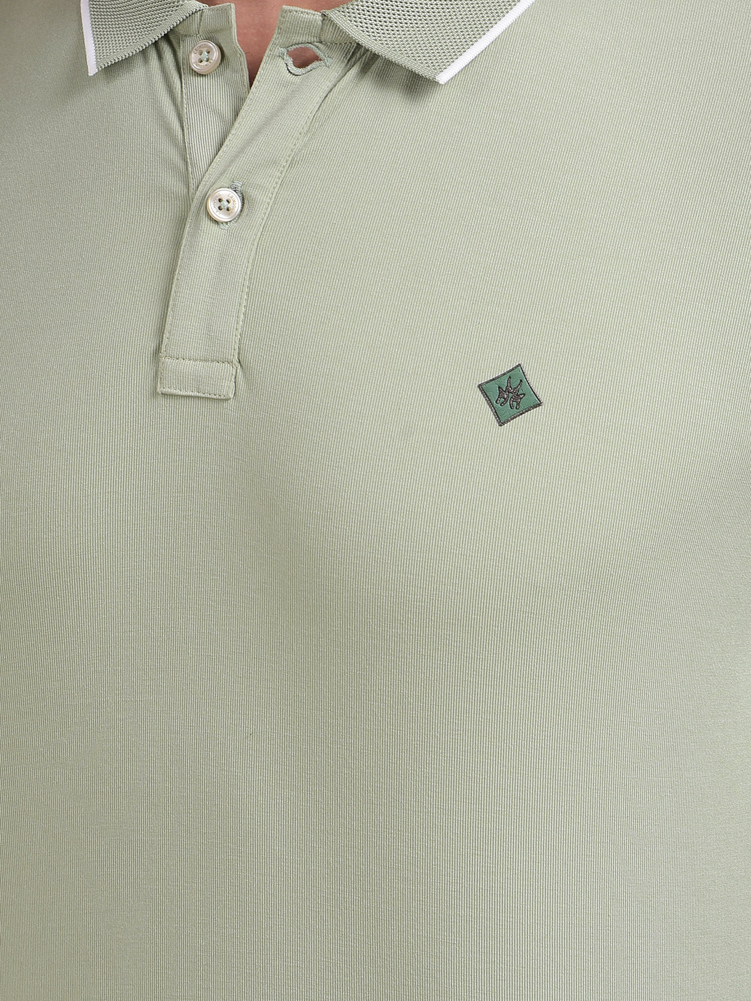 Modish Green Polo Neck T-Shirt