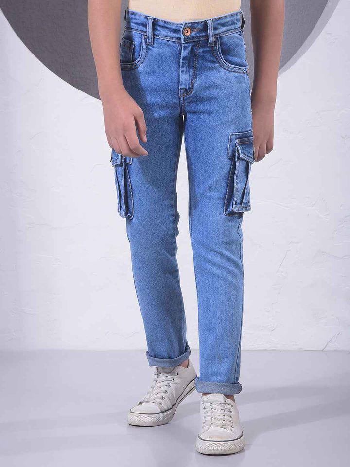 Deep Blue Urban Cargo Jeans