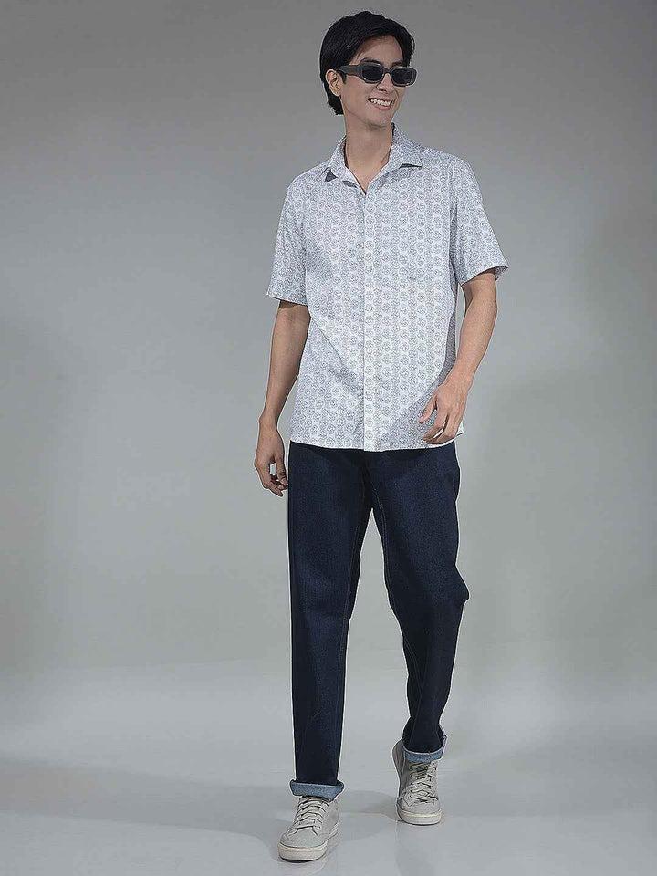 Navy Blue Straight Jeans