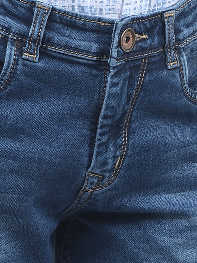 Trendy Dark Wash Blue Jeans-Boys Jeans-Crimsoune Club