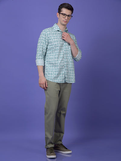 Green Printed Shirt