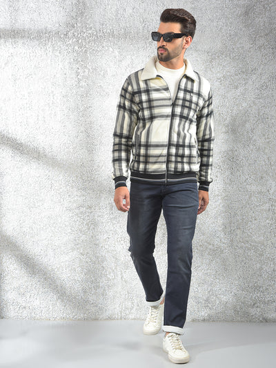 Easy Fit Cream Checked Shacket