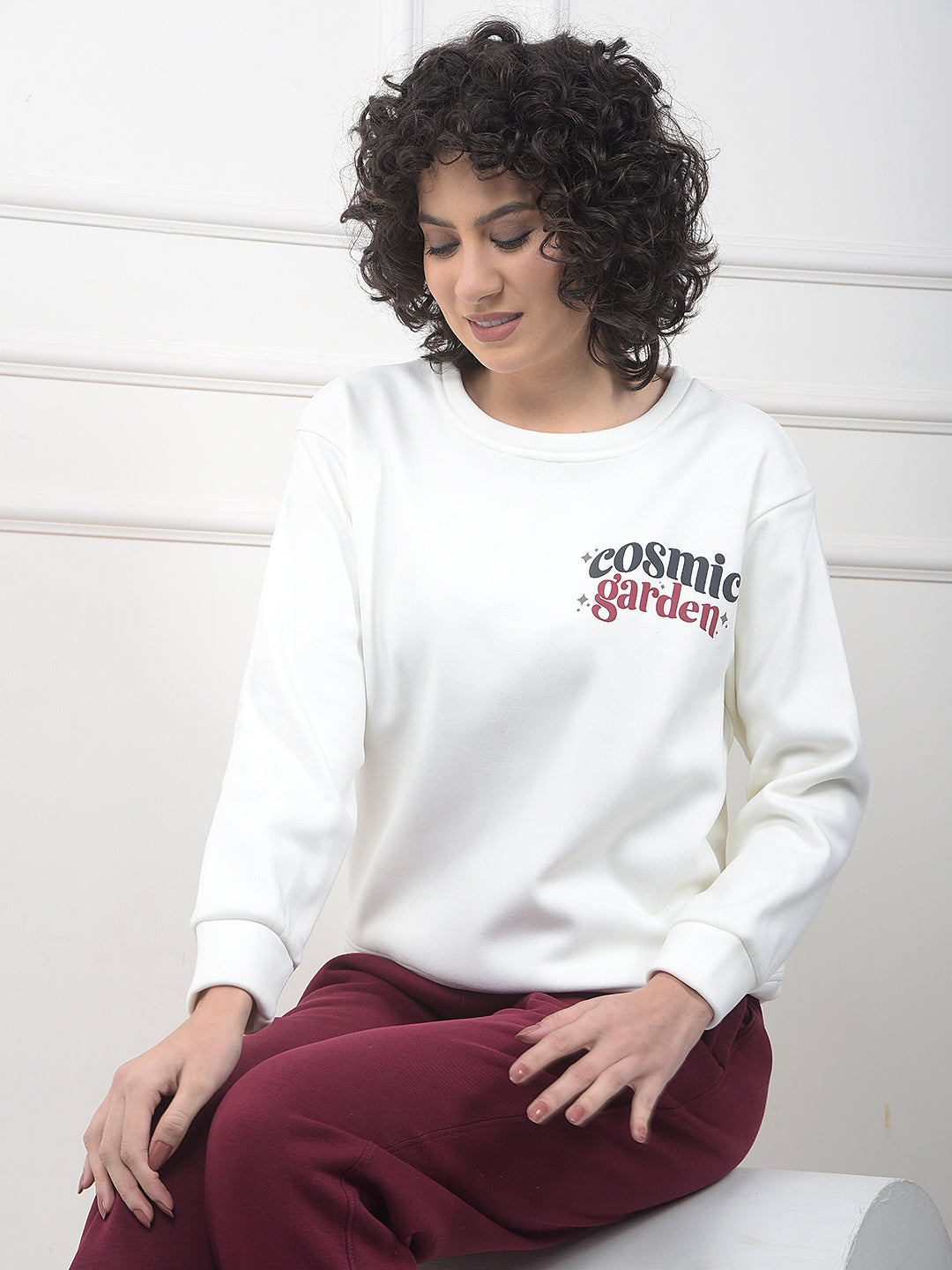 Off White Graphic Print Sweatshirt