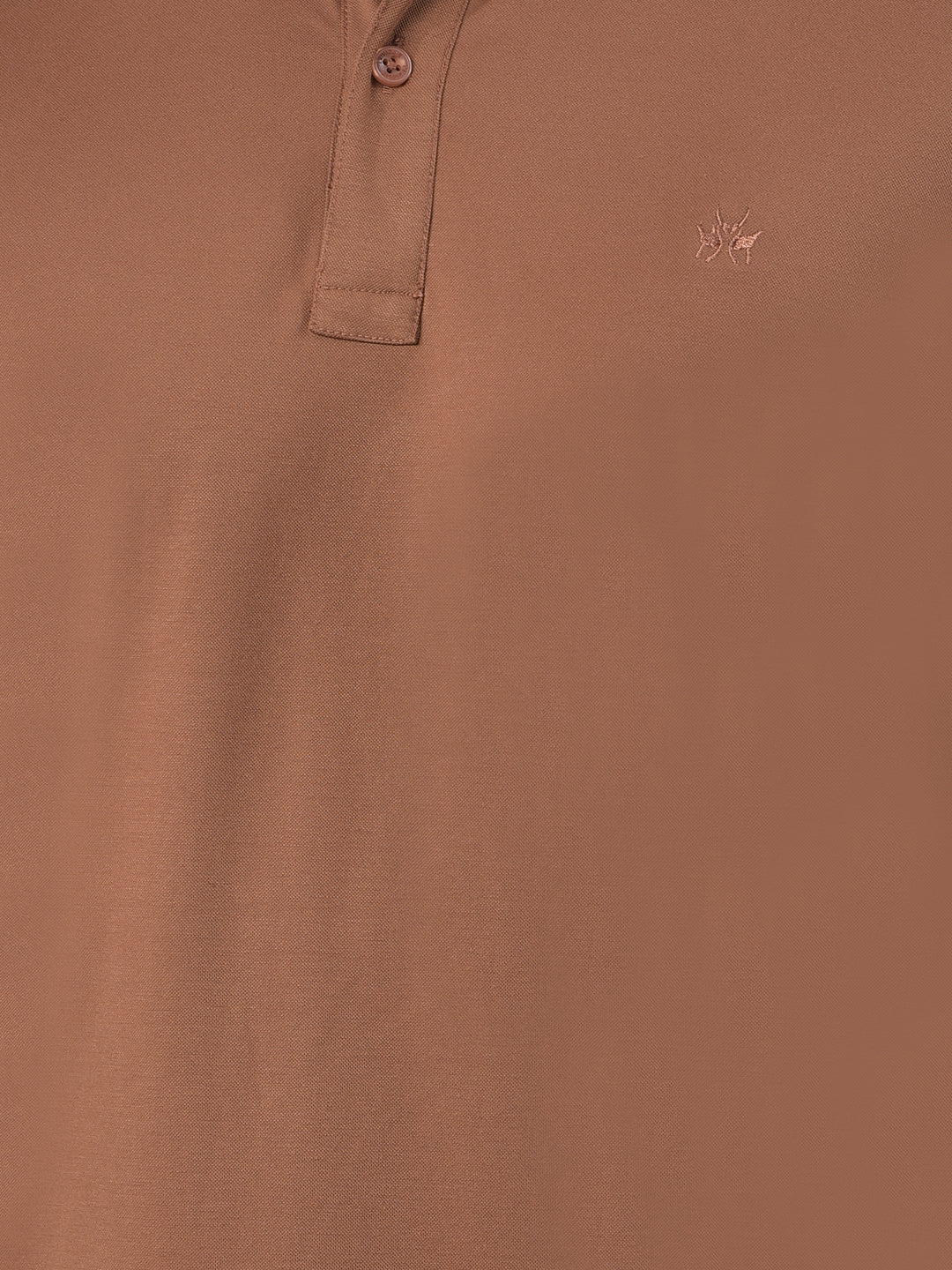 Dreamy Brown Polo Neck T-Shirt