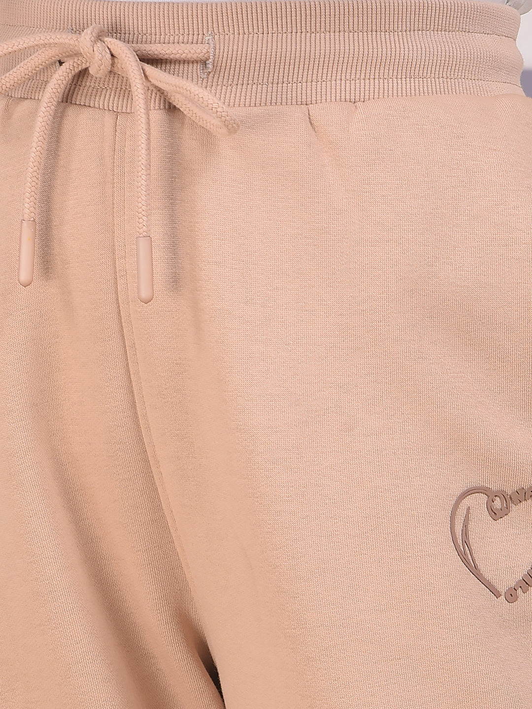 Neutral Beige Tone Relaxed Joggers