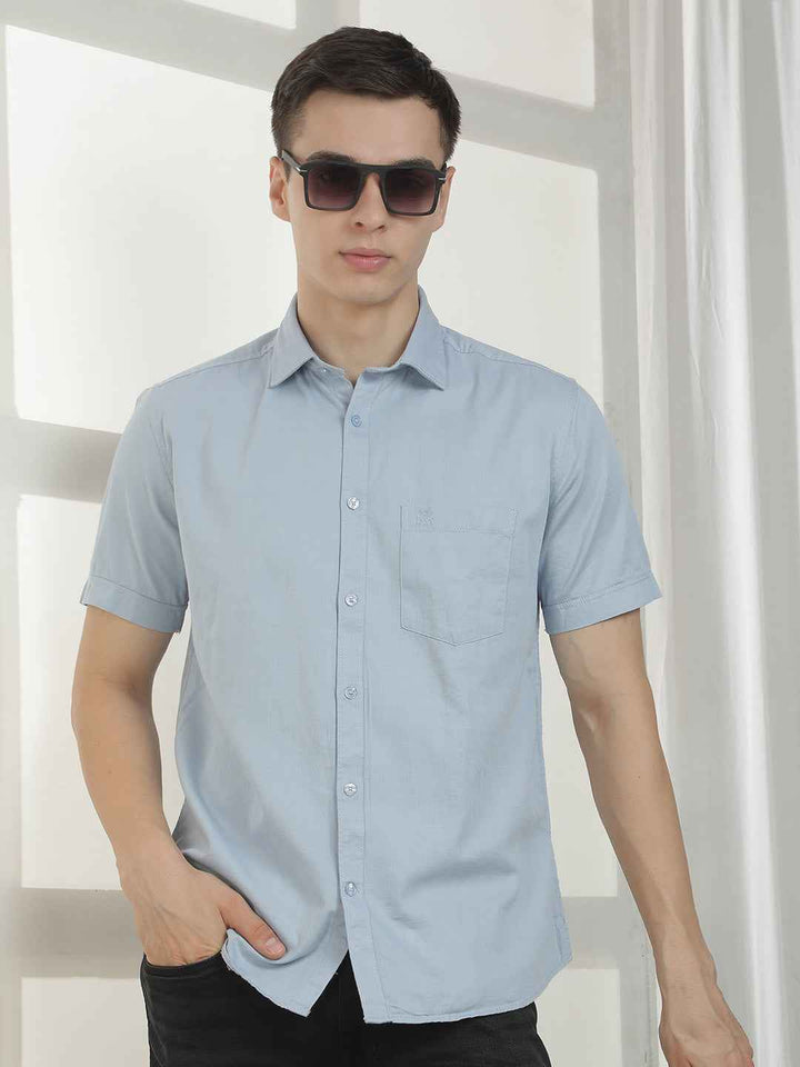 Refined Deep Blue Shirt