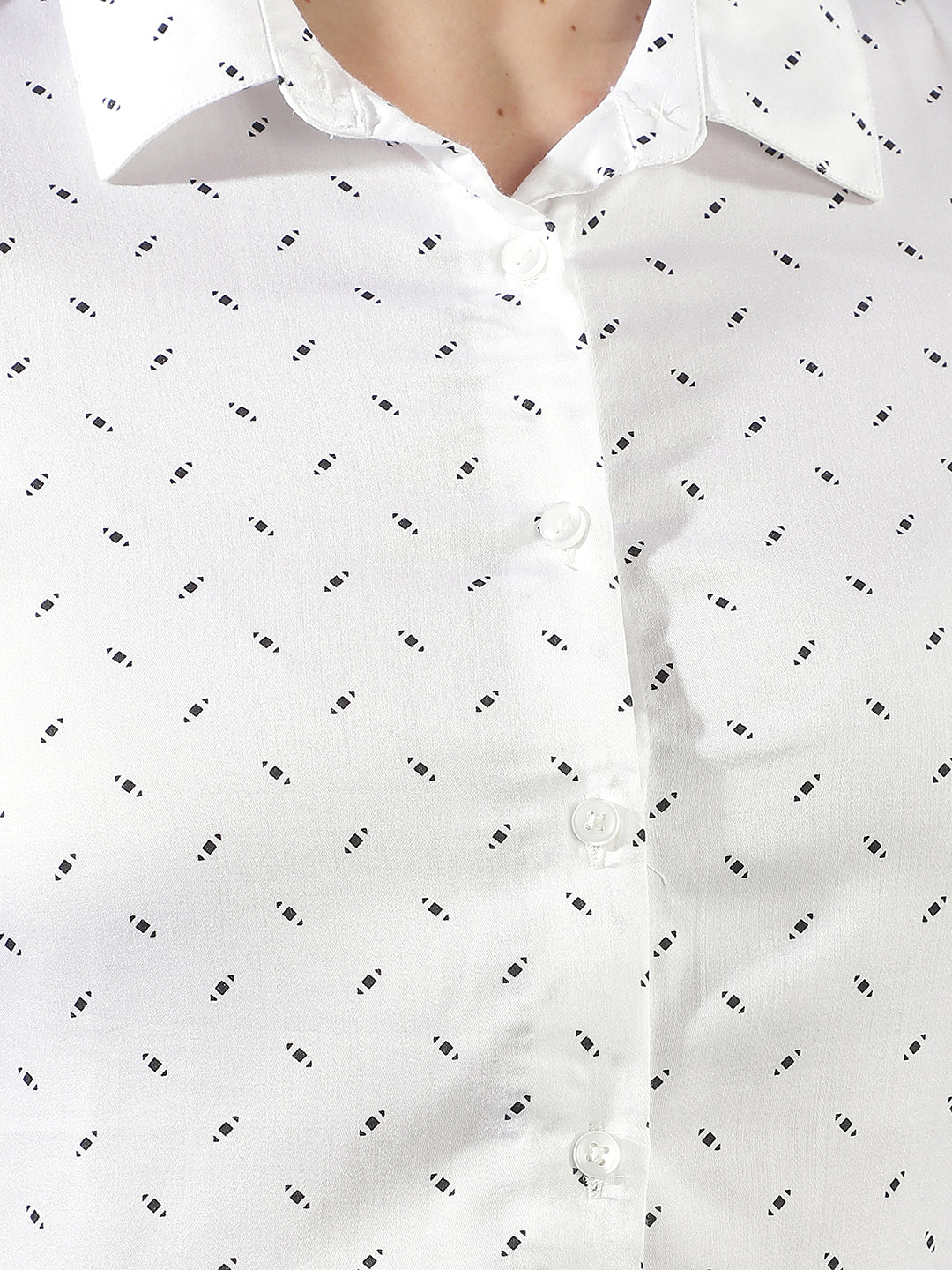 White Polka Dots Modal Shirt