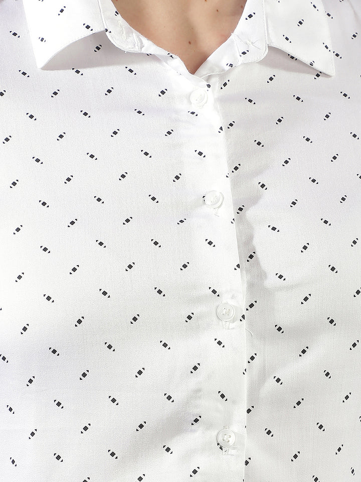 White Polka Dots Modal Shirt