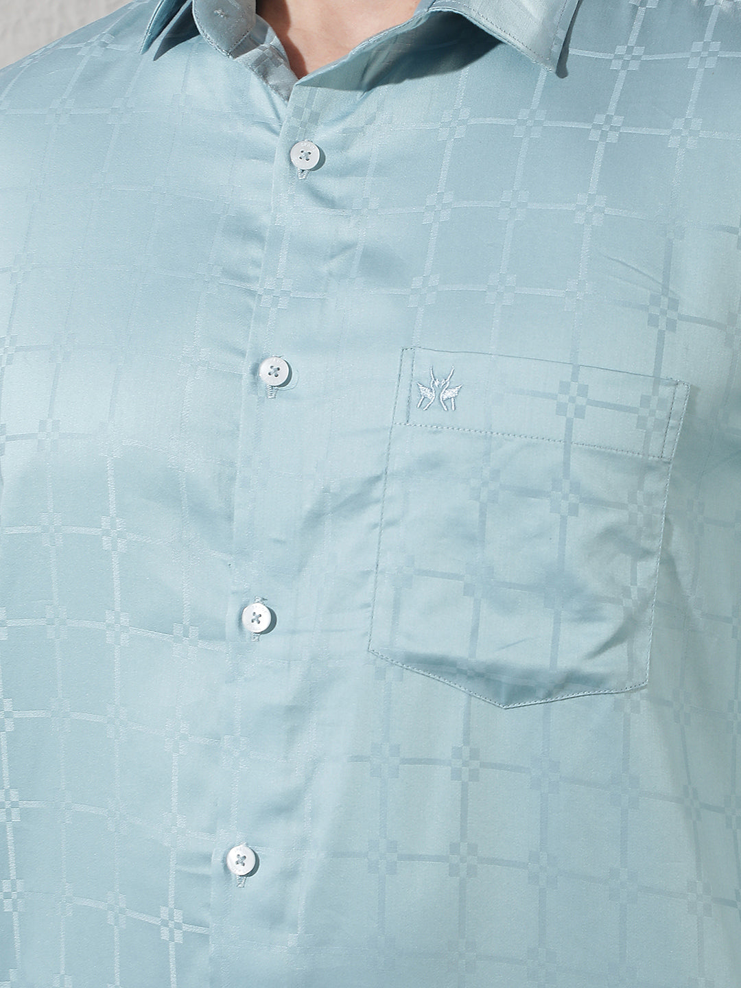Blue Modern Printed Casual Shirt