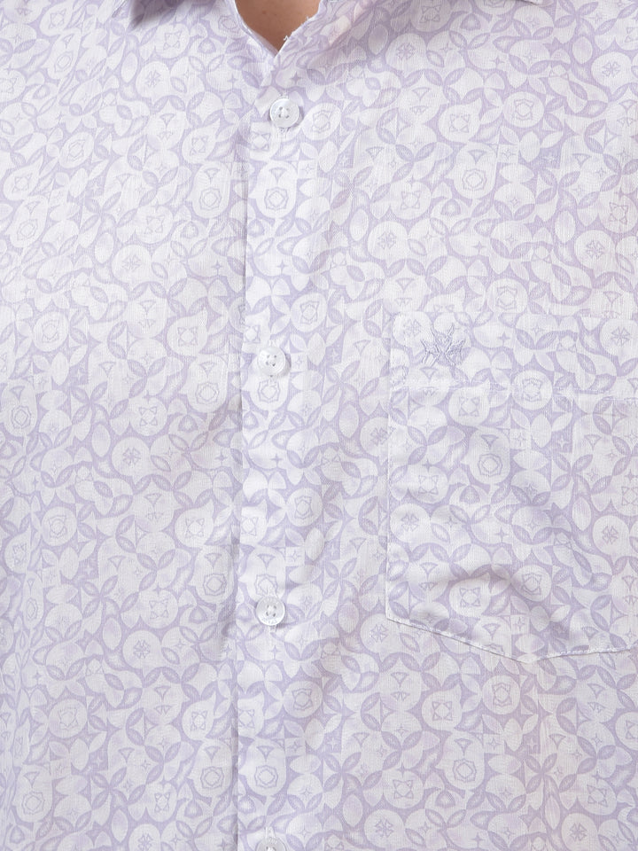 Purple Printed Shirt