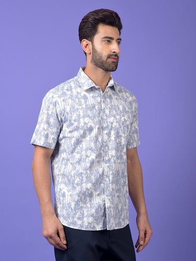 Blue Printed Shirt