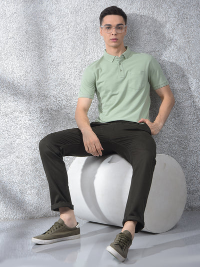 Green Polo Neck T-Shirt