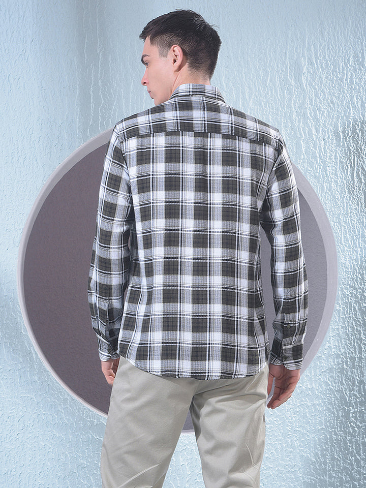 Green Checked 100% Cotton Shirt