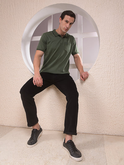 Green Polo Neck T-Shirt