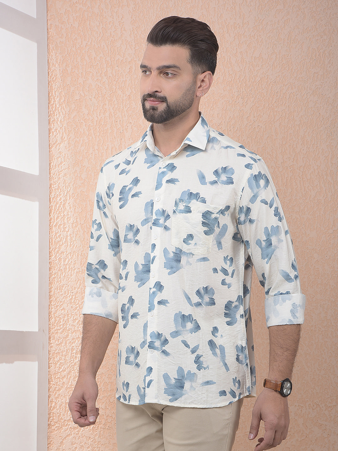 Green Floral Print Shirt