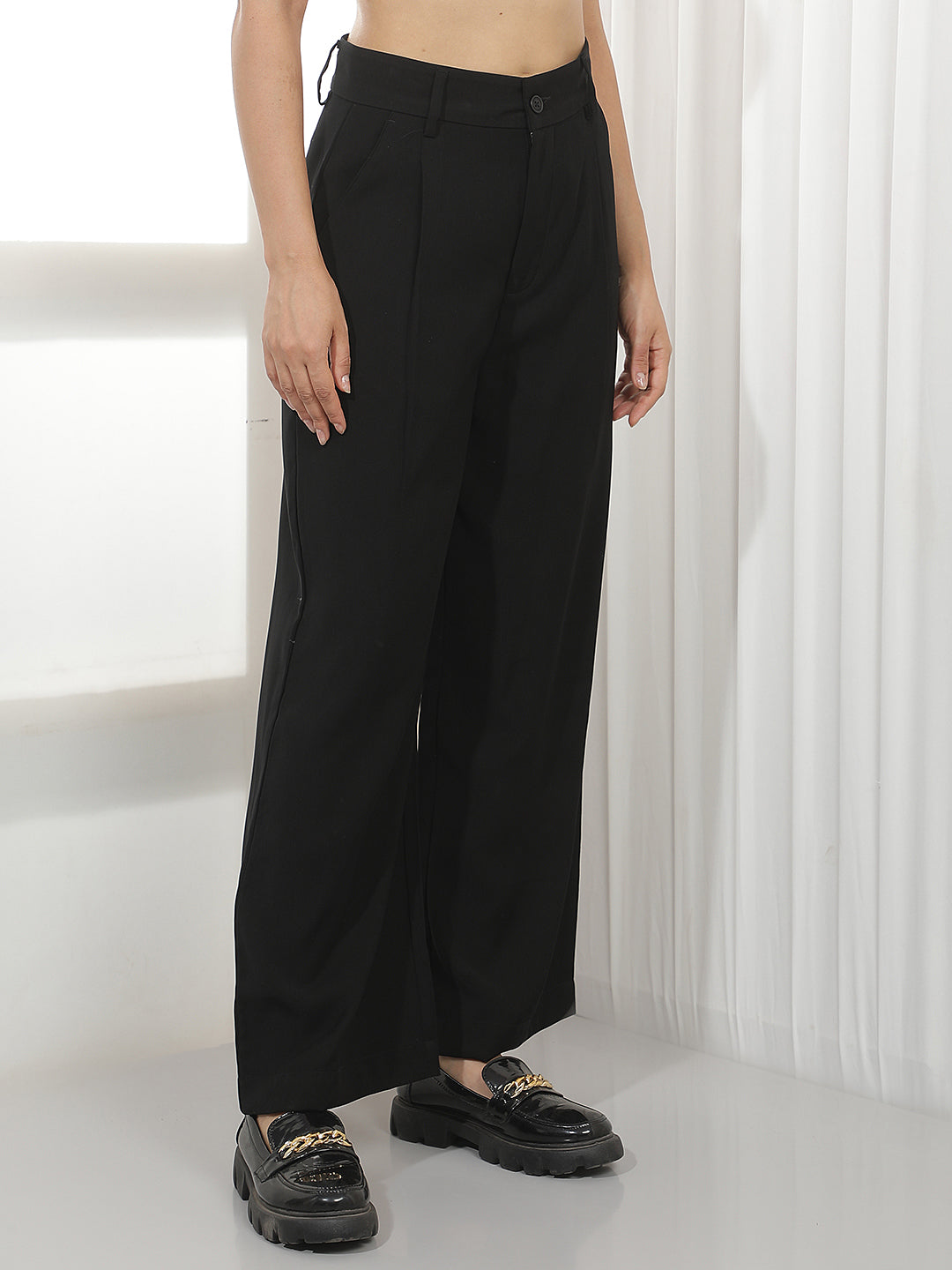 Black Wide Leg Trousers
