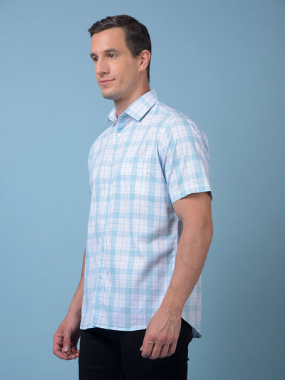 Green Checked 100% Cotton Shirt