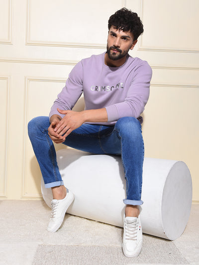 Urban Style Purple Sweatshirt with Brand Logo