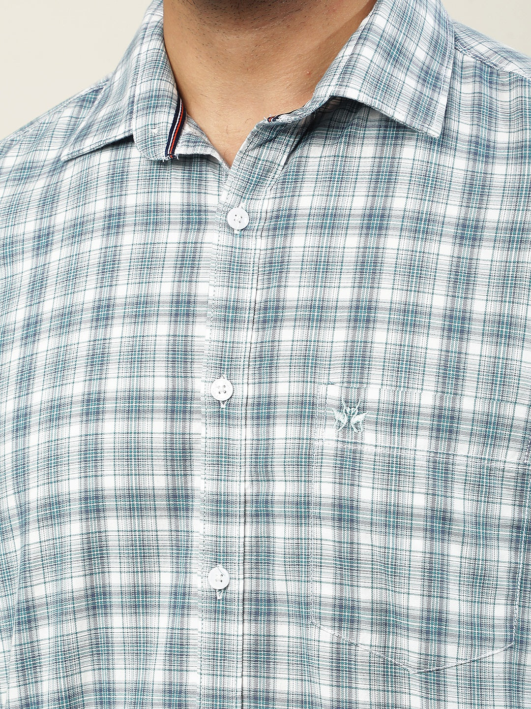 Green Checked 100% Cotton Shirt
